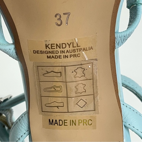 SENSO 7.5 Kendall II Sandals square toe ankle wrap buckle triangle heel - Picture 12 of 14